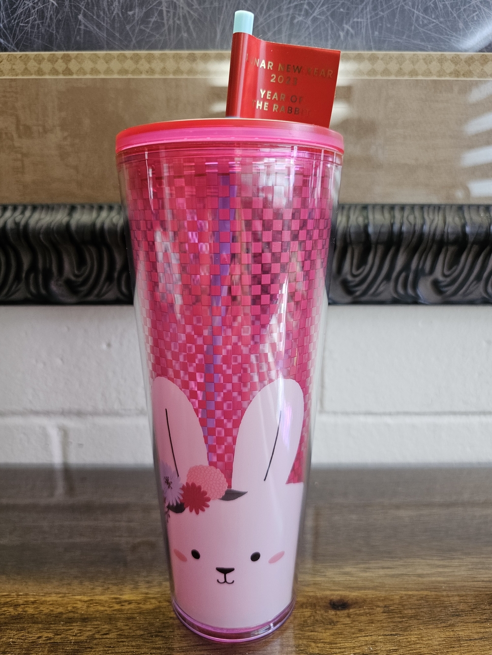 Starbucks Lunar New Year 2023 Year of the Rabbit Venti Pink Cold Cup Tumbler NEW
